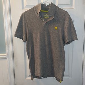 Express Two-Button Pique Polo.  Size-Medium.  Color-Light Gray